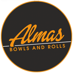 Almas Bowls and Rolls logo.